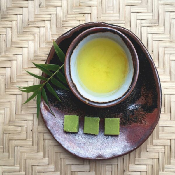 Gateaux aux haricots mungo matcha