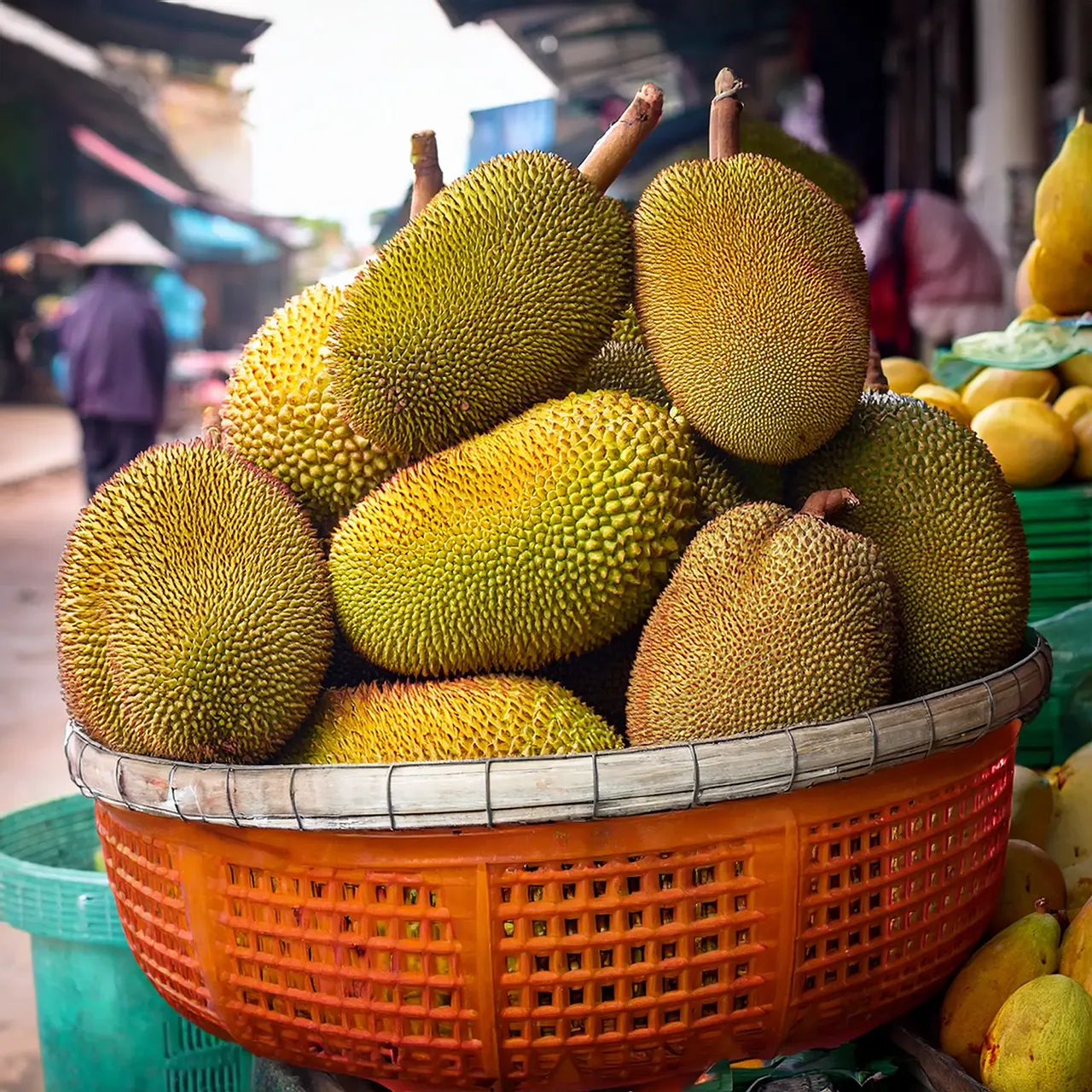 Fruit du jaquier marché de rue Vietnam